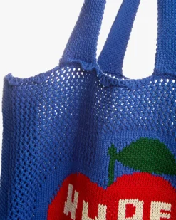 Apple Crochet Bag Blue