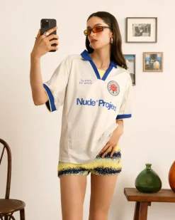Basic Football Tee White