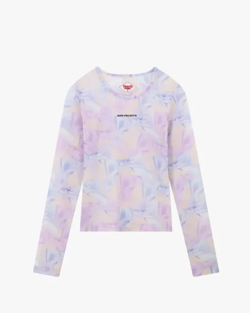 Bow Mesh Top Lilac