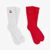 Calcetines Quote Marfil/Rojo 2Xpack