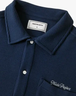 Camisa Marbella Waflle Azul Marino