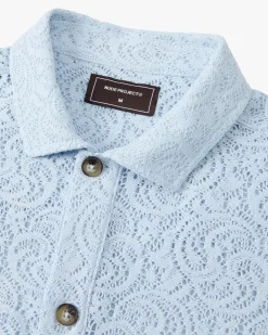 Camisa Romantica Azul Cielo