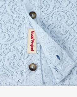 Camisa Romantica Azul Cielo