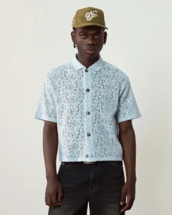 Camisa Romantica Azul Cielo