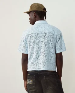 Camisa Romantica Azul Cielo