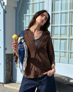 Camisa Romantica Marrón