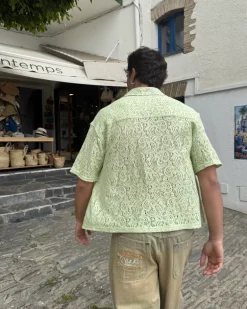 Camisa Romantica Verde