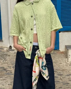 Camisa Romantica Verde