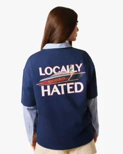 Camiseta Azul Marino Locally Hated