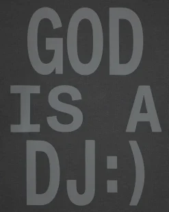 Camiseta God is a DJ Gris Oscuro