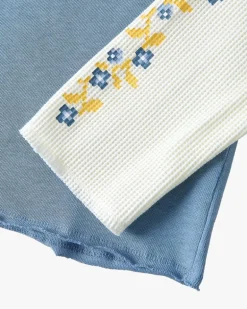 Camiseta Manga Larga Patty Waffle Azul