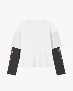 Camiseta Manga Larga Patty Waffle Blanca