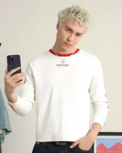 Camiseta Manga Larga Vintage Sports Blanca