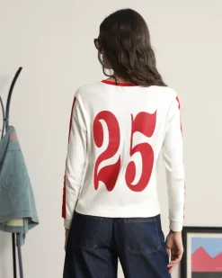 Camiseta Manga Larga Vintage Sports Blanca