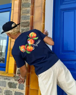 Camiseta Peach Azul Marino