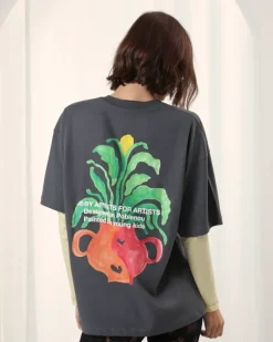 Camiseta Plant Gris Oscuro