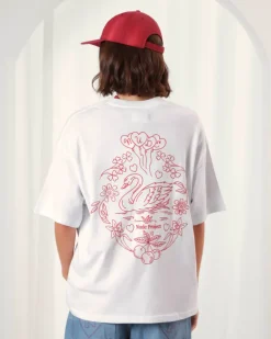 Camiseta Swan Garden Blanca