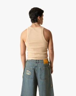 Camiseta Tirantes Ss24 Beige/Gris Oscuro