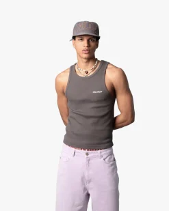 Camiseta Tirantes Ss24 Beige/Gris Oscuro