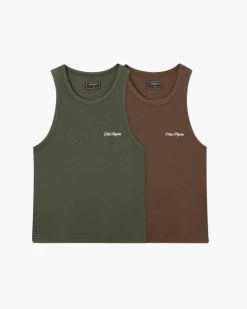 Camiseta Tirantes Ss24 Verde/Marrón