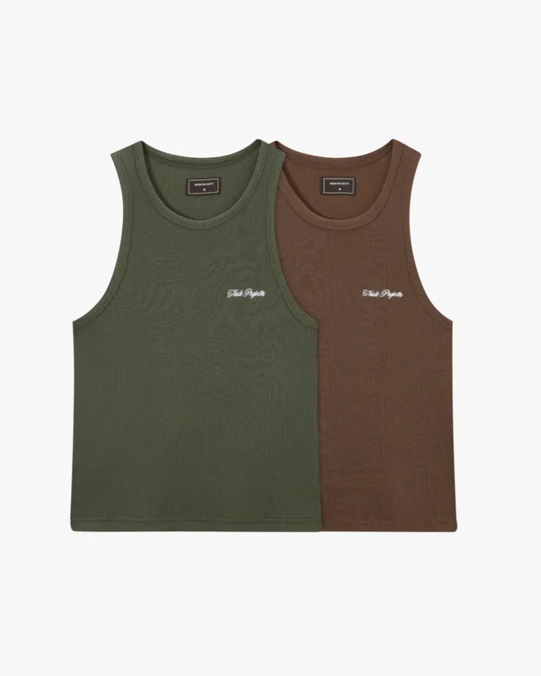 Camiseta Tirantes Ss24 Verde/Marrón