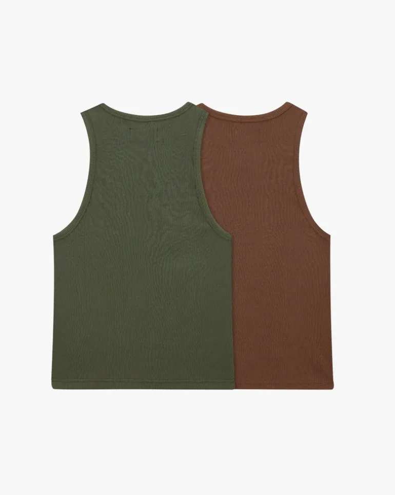 Camiseta Tirantes Ss24 Verde/Marrón