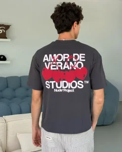 Camiseta Xoxo Gris Oscuro