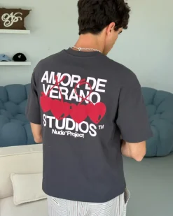 Camiseta Xoxo Gris Oscuro
