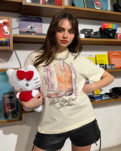 Camiseta Yeehaw Blanco Crema