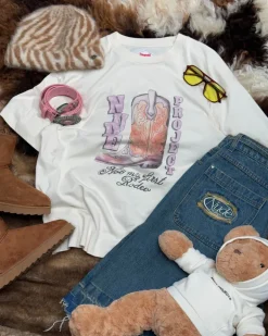 Camiseta Yeehaw Blanco Crema