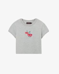 Cerise Top Grey Melange