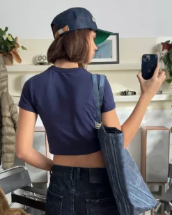 Cerise Top Navy