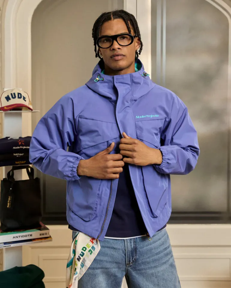 Chaqueta Cortavientos Milestones Azul