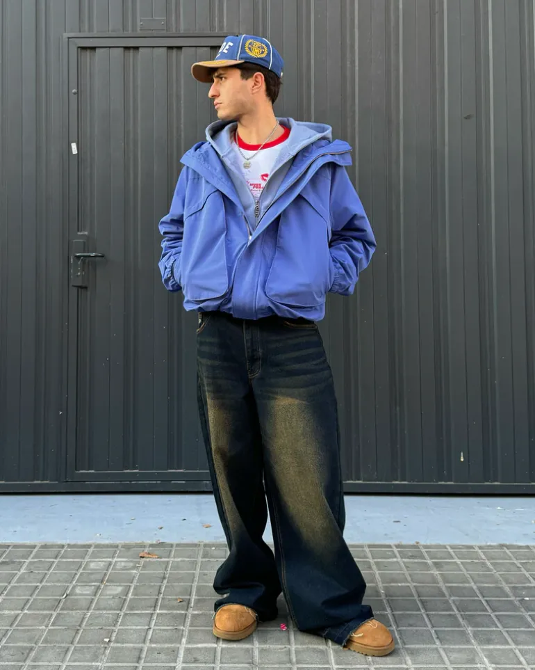 Chaqueta Cortavientos Milestones Azul