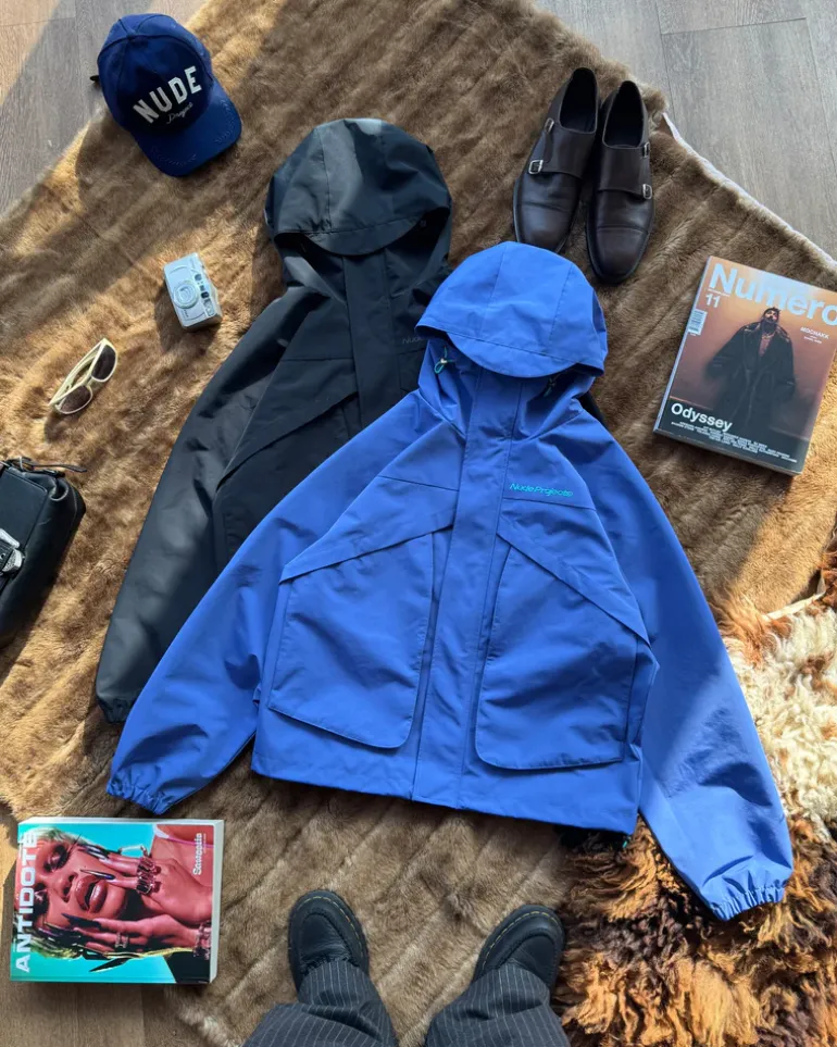 Chaqueta Cortavientos Milestones Azul