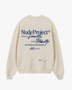Crewneck Global Soon Blanco Crema