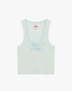 Cutie Bow Tank Top Blue