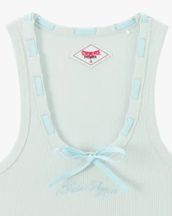 Cutie Bow Tank Top Blue