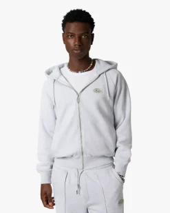 Essentials Zip-Up Hoodie Grey Melange