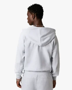 Essentials Zip-Up Hoodie Grey Melange