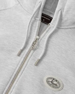 Essentials Zip-Up Hoodie Grey Melange
