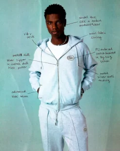Essentials Zip-Up Hoodie Grey Melange