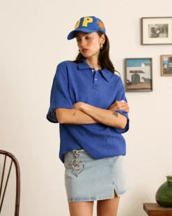 Half Polo Blue
