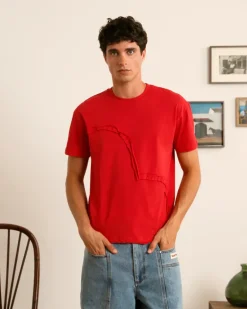Heart Slim Tee Red