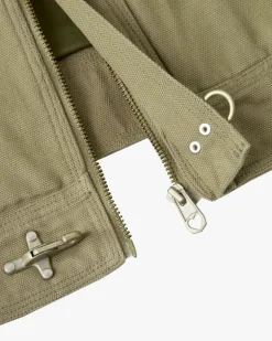 Heavy Canvas Trucker Jacket Khaki