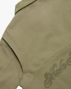 Heavy Canvas Trucker Jacket Khaki