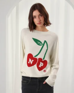 Jersey Cerise Blanco Crema