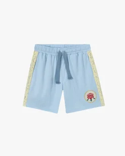 Lace Football Short Baby Blue