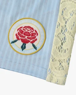 Lace Football Short Baby Blue
