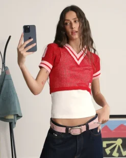Mesh Top Red